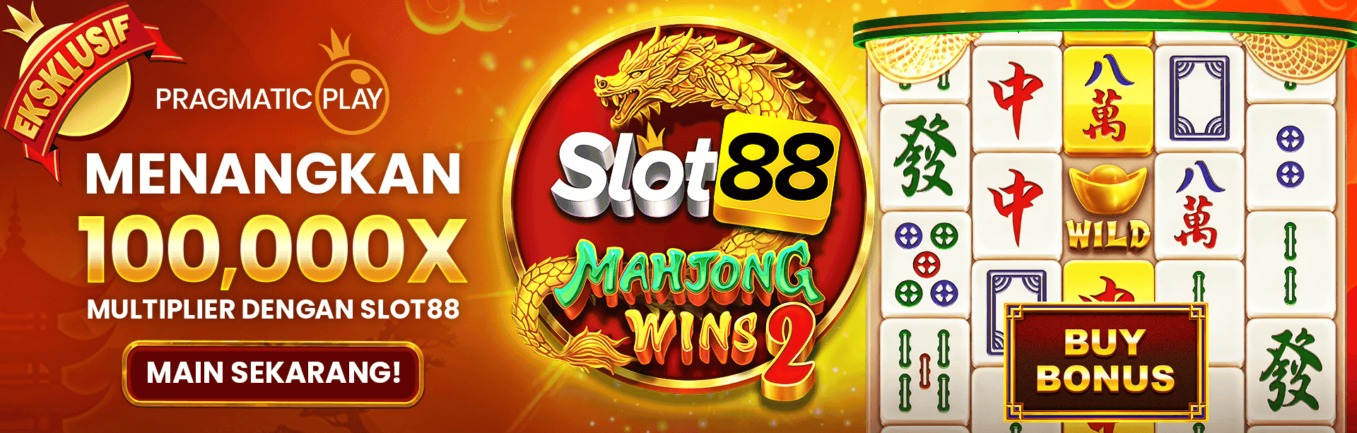 SLOT88 X PP - SLOT88 MAHJONG WINS 2 GAME PROMO BANNER